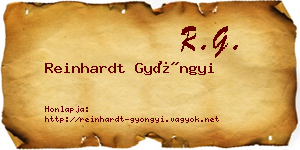 Reinhardt Gyöngyi névjegykártya