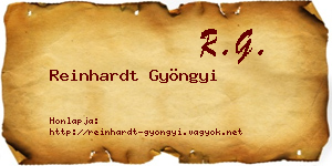 Reinhardt Gyöngyi névjegykártya